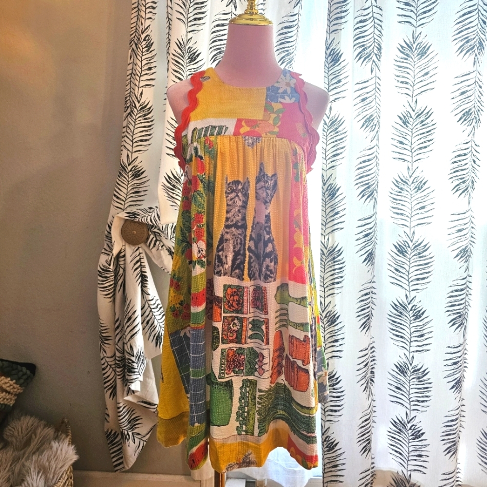 Kimchi Blue Swing Mini Dress Kittens & Veggies